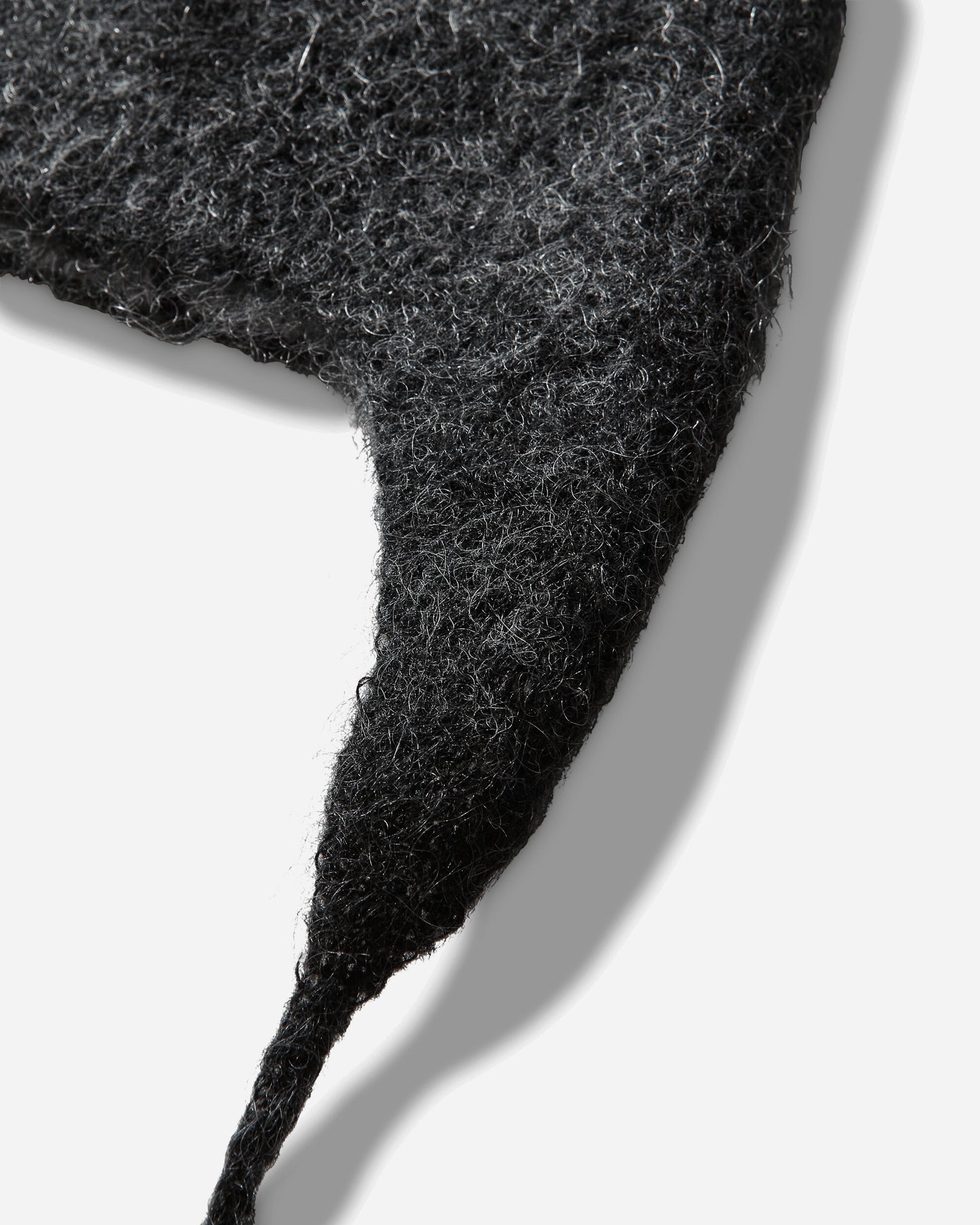 ROA Logo Mohair Bonnet Beanie Black White Hats Balaclavas YBUW293YA15 BLK0012
