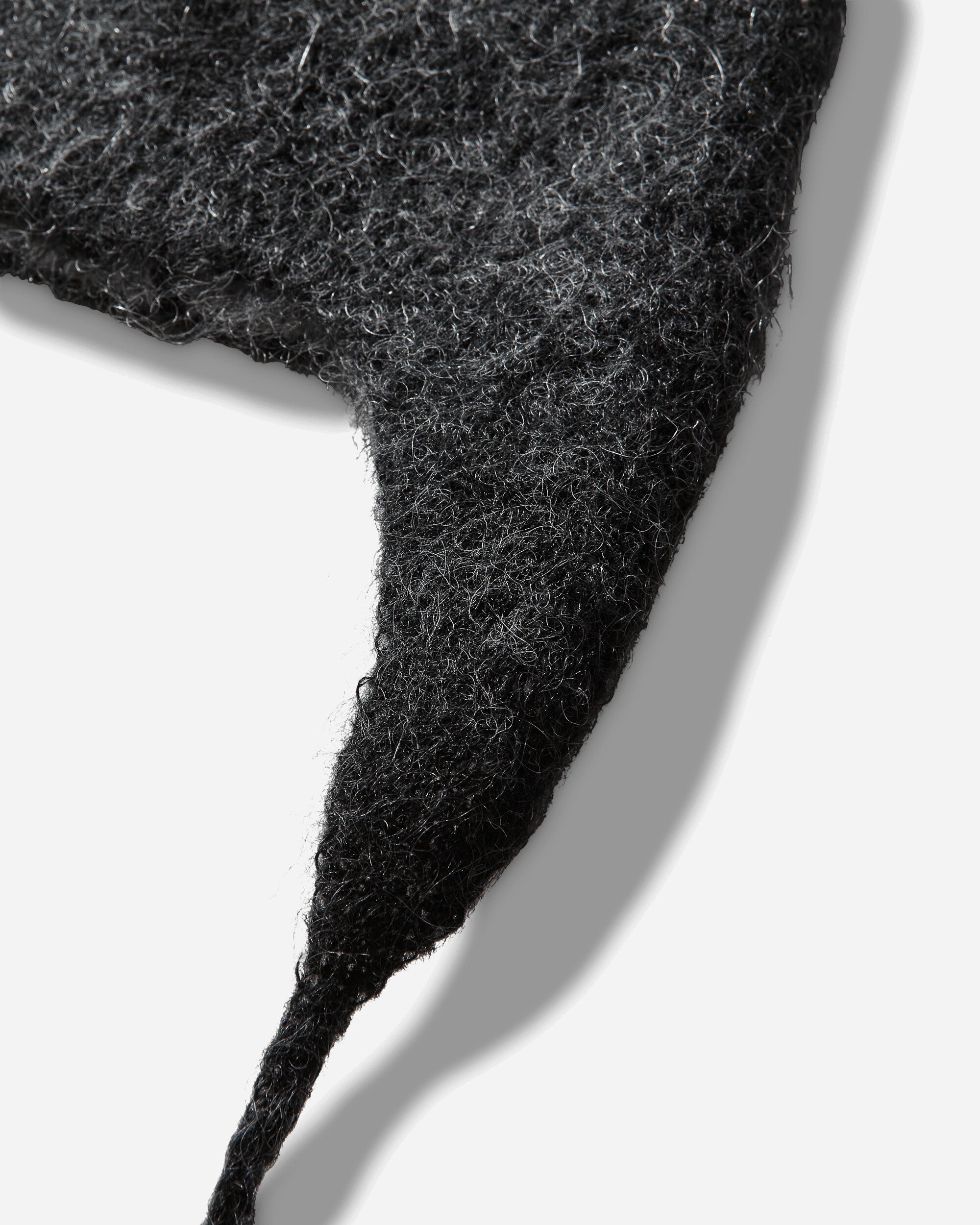 ROA Logo Mohair Bonnet Beanie Black White Hats Balaclavas YBUW293YA15 BLK0012