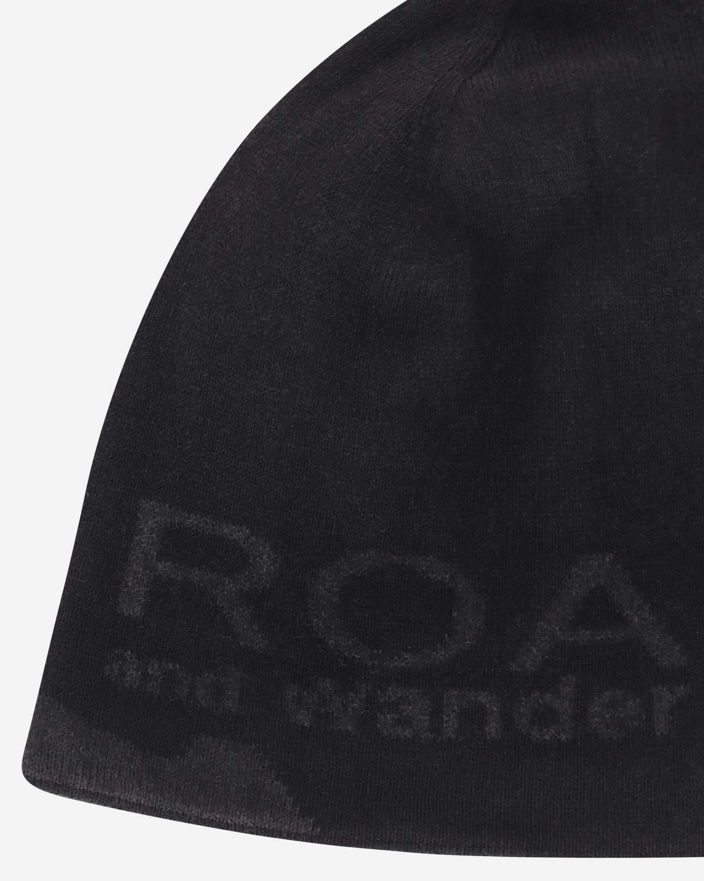 ROA Roa X And Wander Logo Cotton Beanie Black Hats Beanies OBMW203YA03 BLK0001