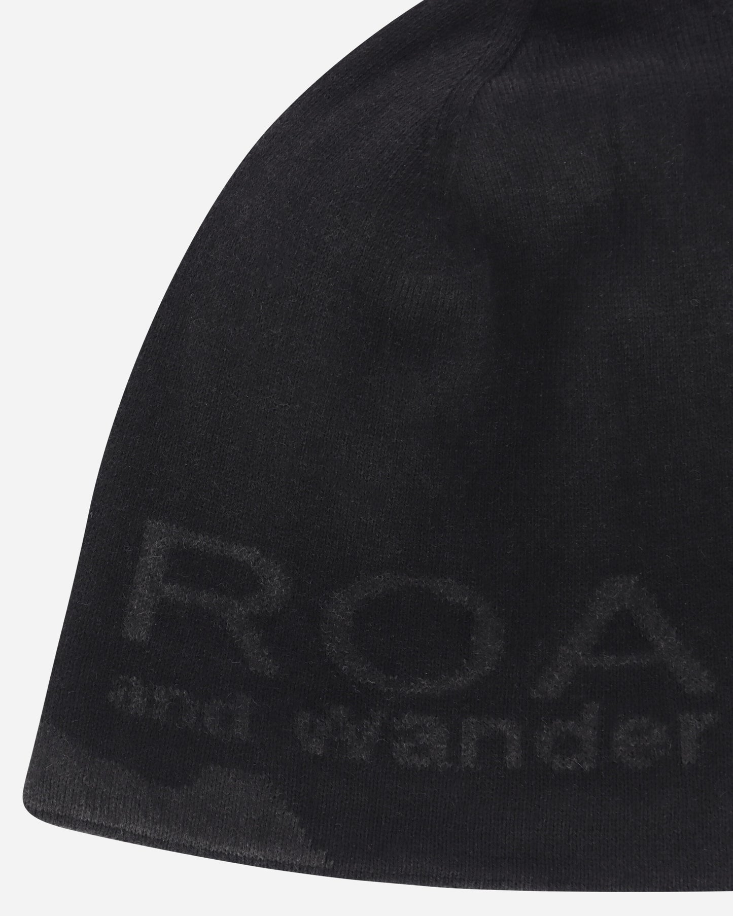 ROA Roa X And Wander Logo Cotton Beanie Black Hats Beanies OBMW203YA03 BLK0001