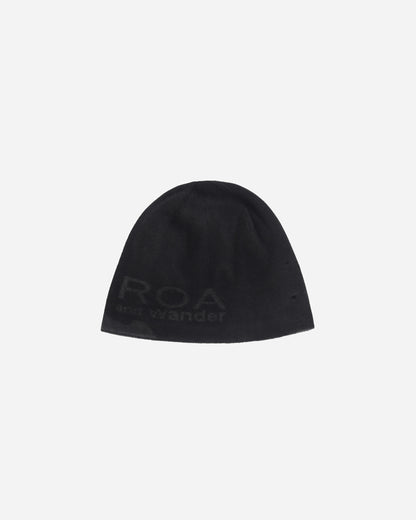 ROA Roa X And Wander Logo Cotton Beanie Black Hats Beanies OBMW203YA03 BLK0001