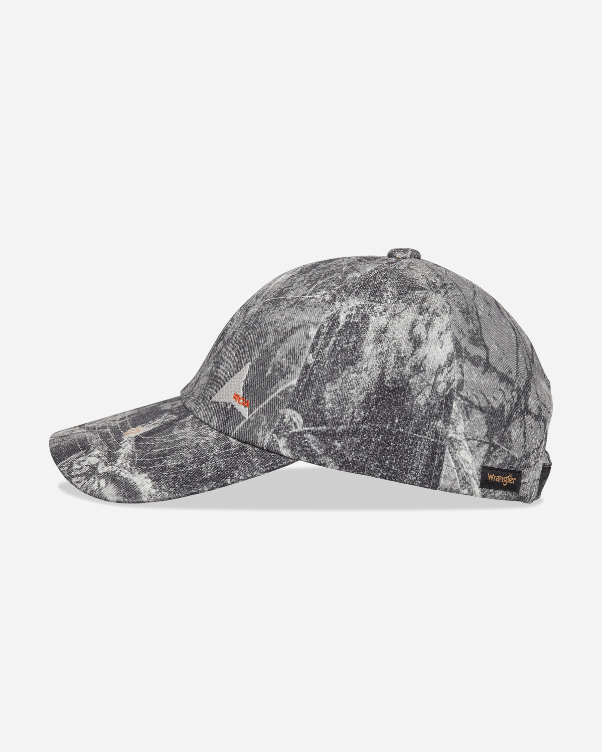 ROA Roa X Wrangler Denim 6 Panel Cap Washed Pattern Owl Dark Hats Caps YBUW2168FA137 BLK0001