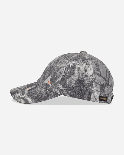 ROA Roa X Wrangler Denim 6 Panel Cap Washed Pattern Owl Dark Hats Caps YBUW2168FA137 BLK0001