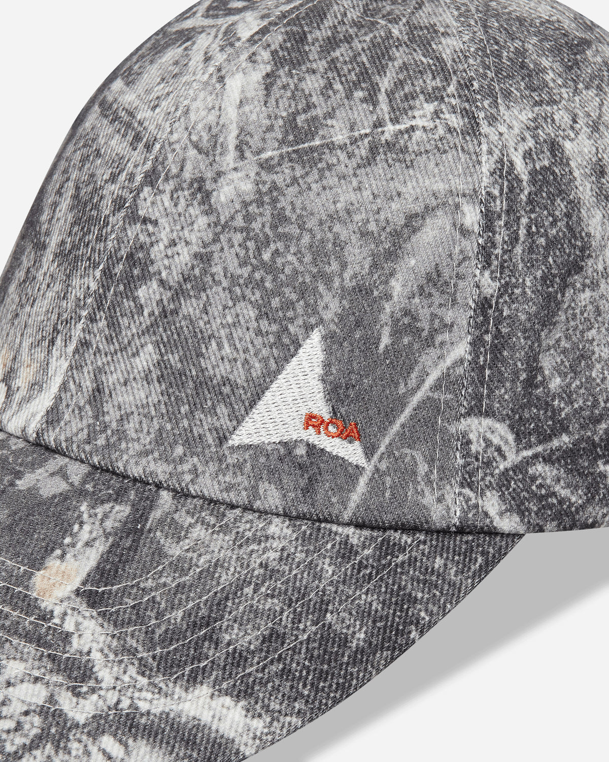 ROA Roa X Wrangler Denim 6 Panel Cap Washed Pattern Owl Dark Hats Caps YBUW2168FA137 BLK0001