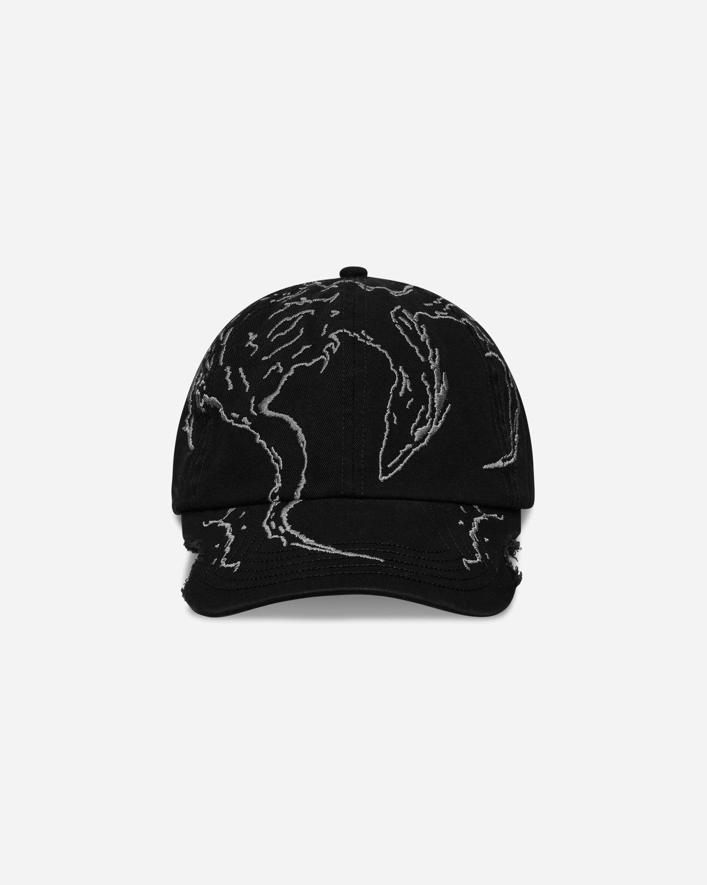 ROA Ryli Embriodered 6 Panel Cap Washed Black Hats Caps YBUW212FA07 BLK0020