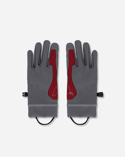 ROA Andie Base Layer Gloves Grey Dark Red Gloves and Scarves Gloves RBUW2103FA89 GRY0049