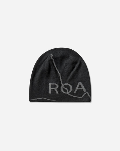 ROA Logo Wool Beanie Deep Black Hats HATS BEANIE YBUW205YA04 BLK0049