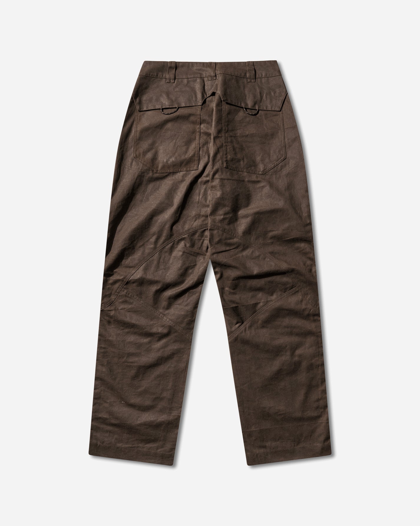 ROA Crimp Shaped Waxed Cotton Pants Dark Brown Pants Casual YBMW0163FA132 BRW0003