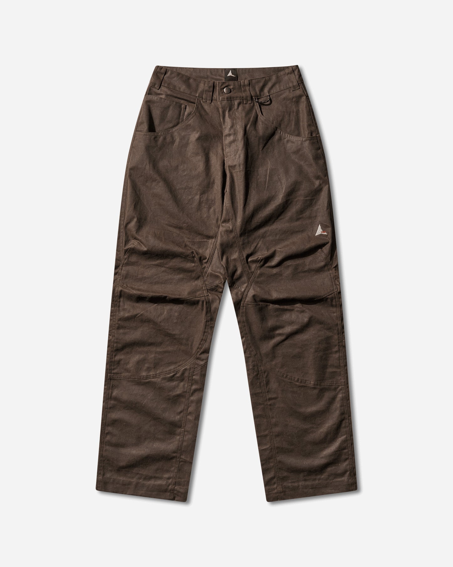 ROA Crimp Shaped Waxed Cotton Pants Dark Brown Pants Casual YBMW0163FA132 BRW0003