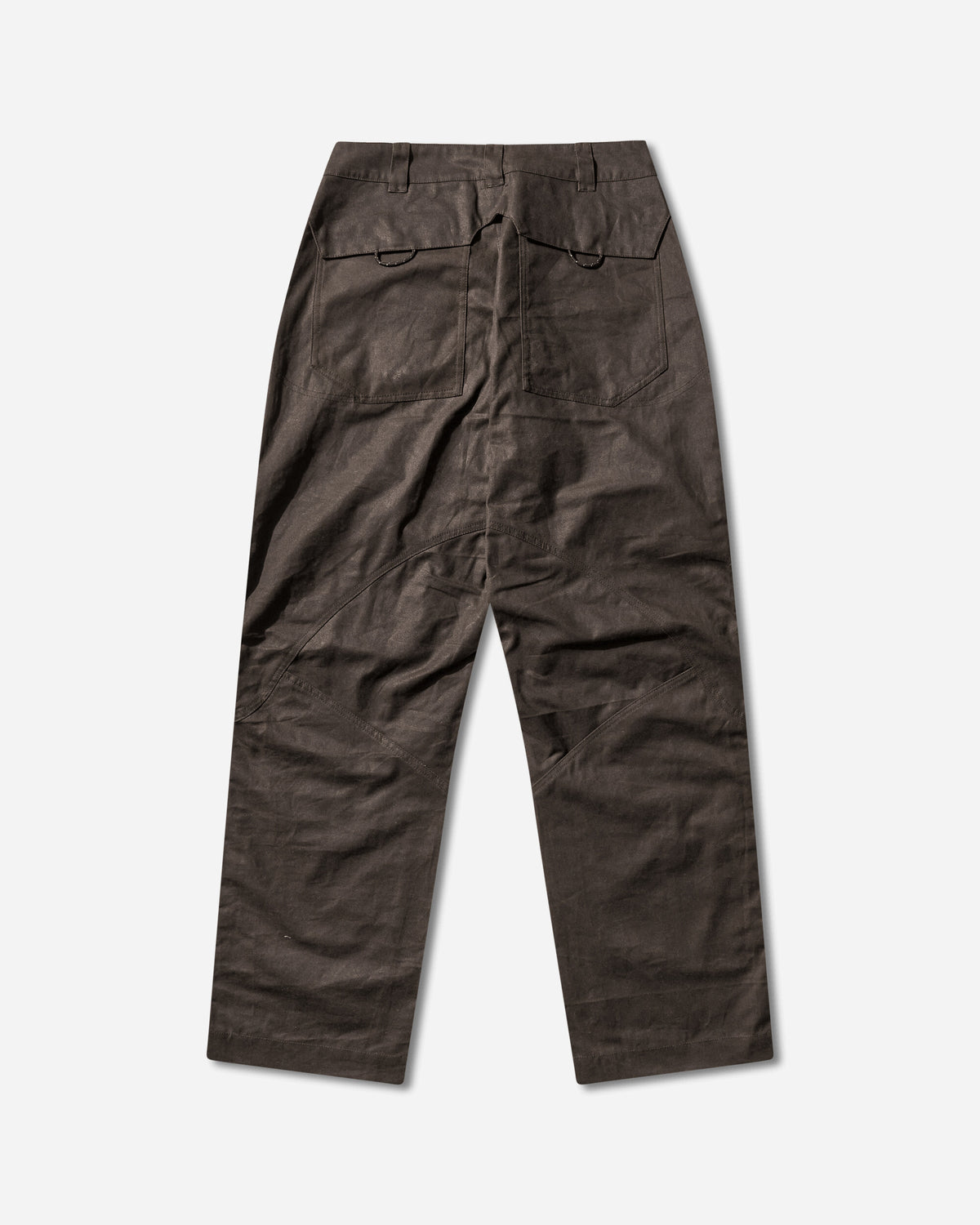 ROA Crimp Shaped Waxed Cotton Pants Dark Brown Pants Casual YBMW0163FA132 BRW0003