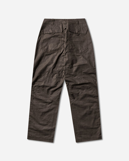 ROA Crimp Shaped Waxed Cotton Pants Dark Brown Pants Casual YBMW0163FA132 BRW0003
