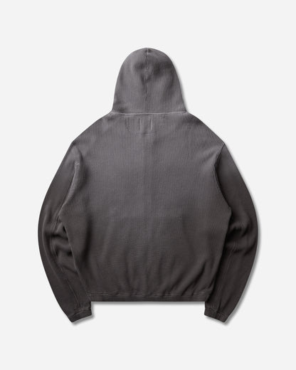 ROA Bee Sun Faded Organic Waffle Zip Up Hoodie Graphite Sweatshirts Hoodies YBMW034FA31 GRY0045