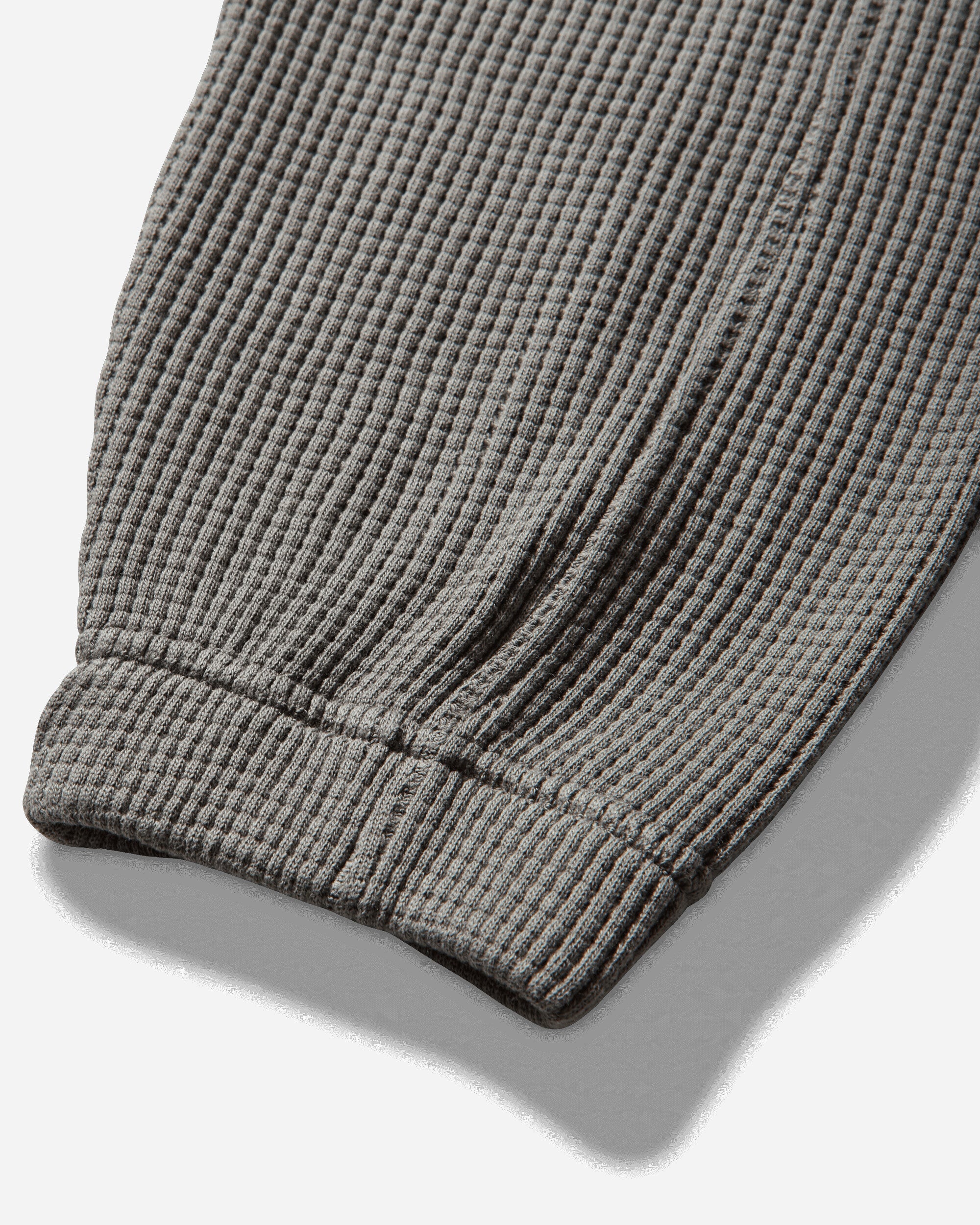 ROA Bee Sun Faded Organic Waffle Zip Up Hoodie Grey Sweatshirts Hoodies YBMW034FA31 GRY0001