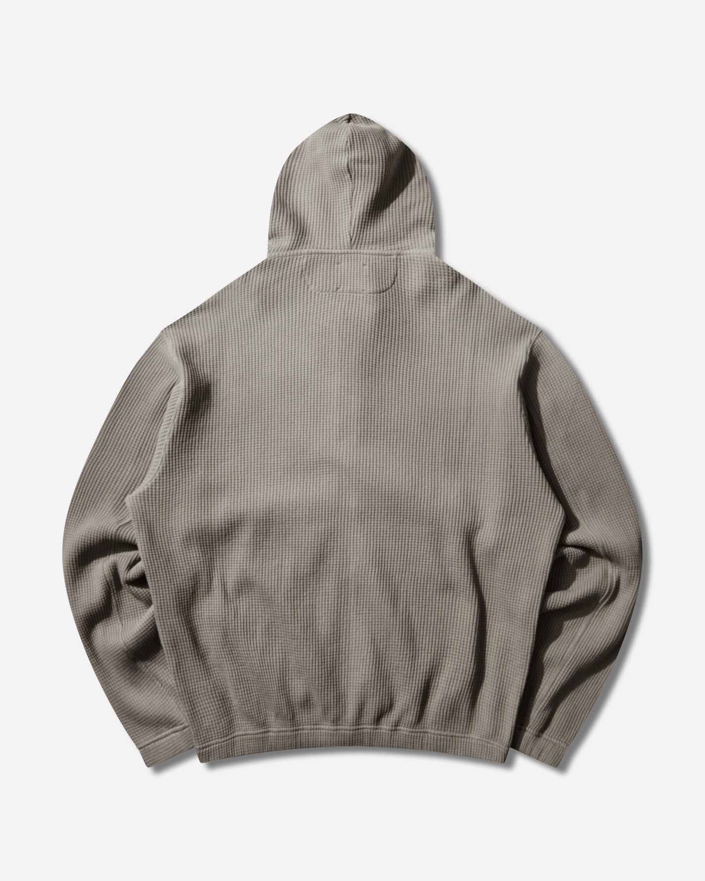 ROA Bee Sun Faded Organic Waffle Zip Up Hoodie Grey Sweatshirts Hoodies YBMW034FA31 GRY0001