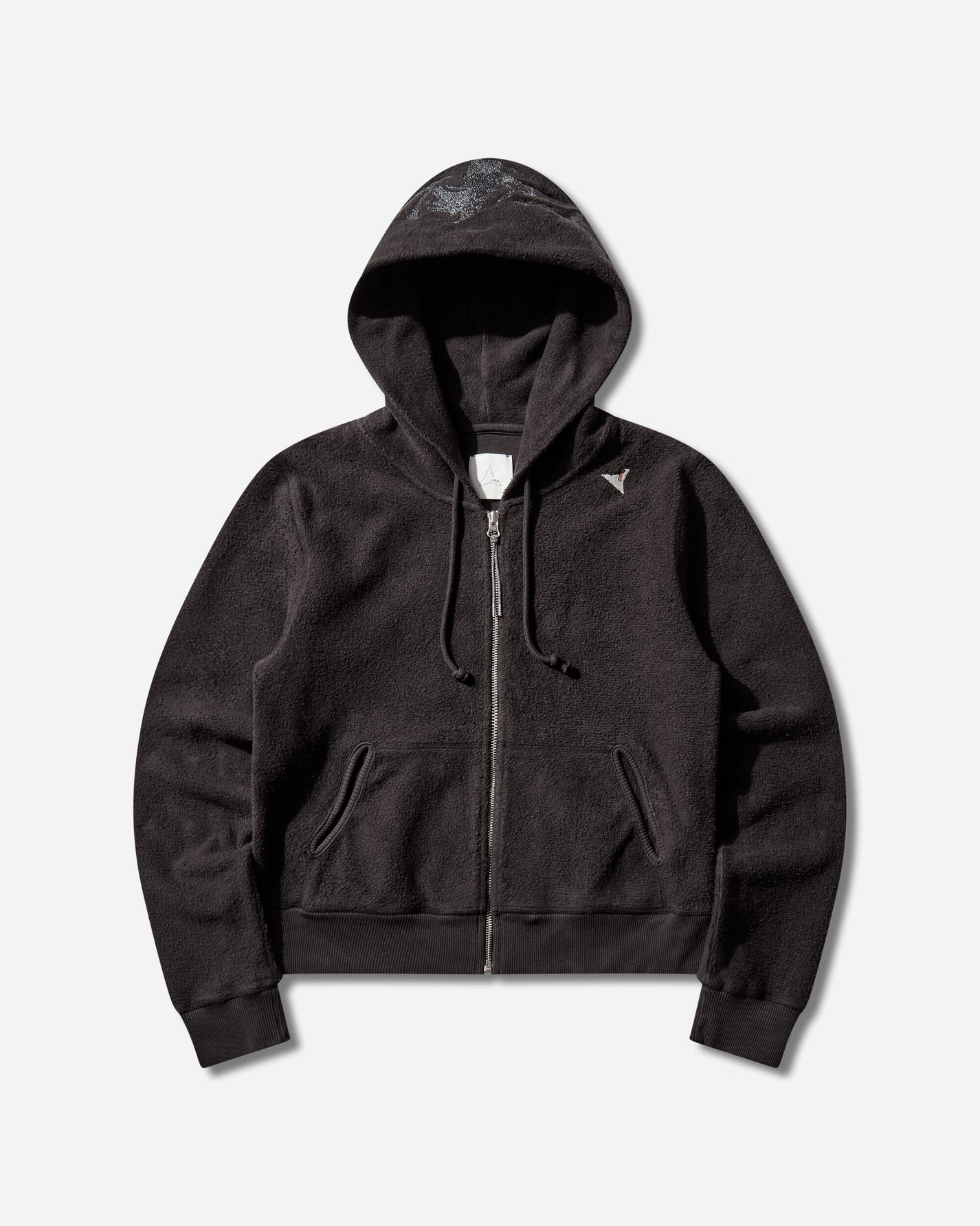 ROA Guniy Inside Out Zip-Up Baby Hoodie Washed Black Sweatshirts Hoodies YBWW031JY12 BLK0020