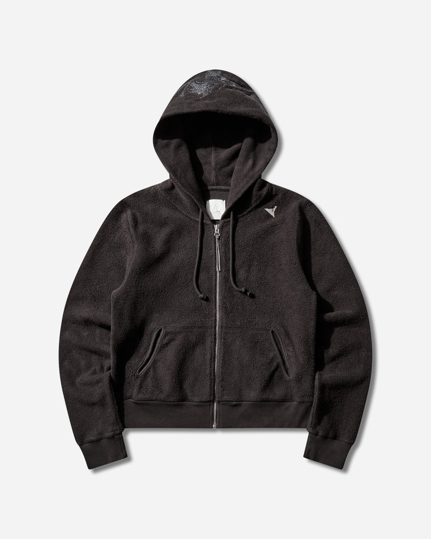 ROA Guniy Inside Out Zip-Up Baby Hoodie Washed Black Sweatshirts Hoodies YBWW031JY12 BLK0020