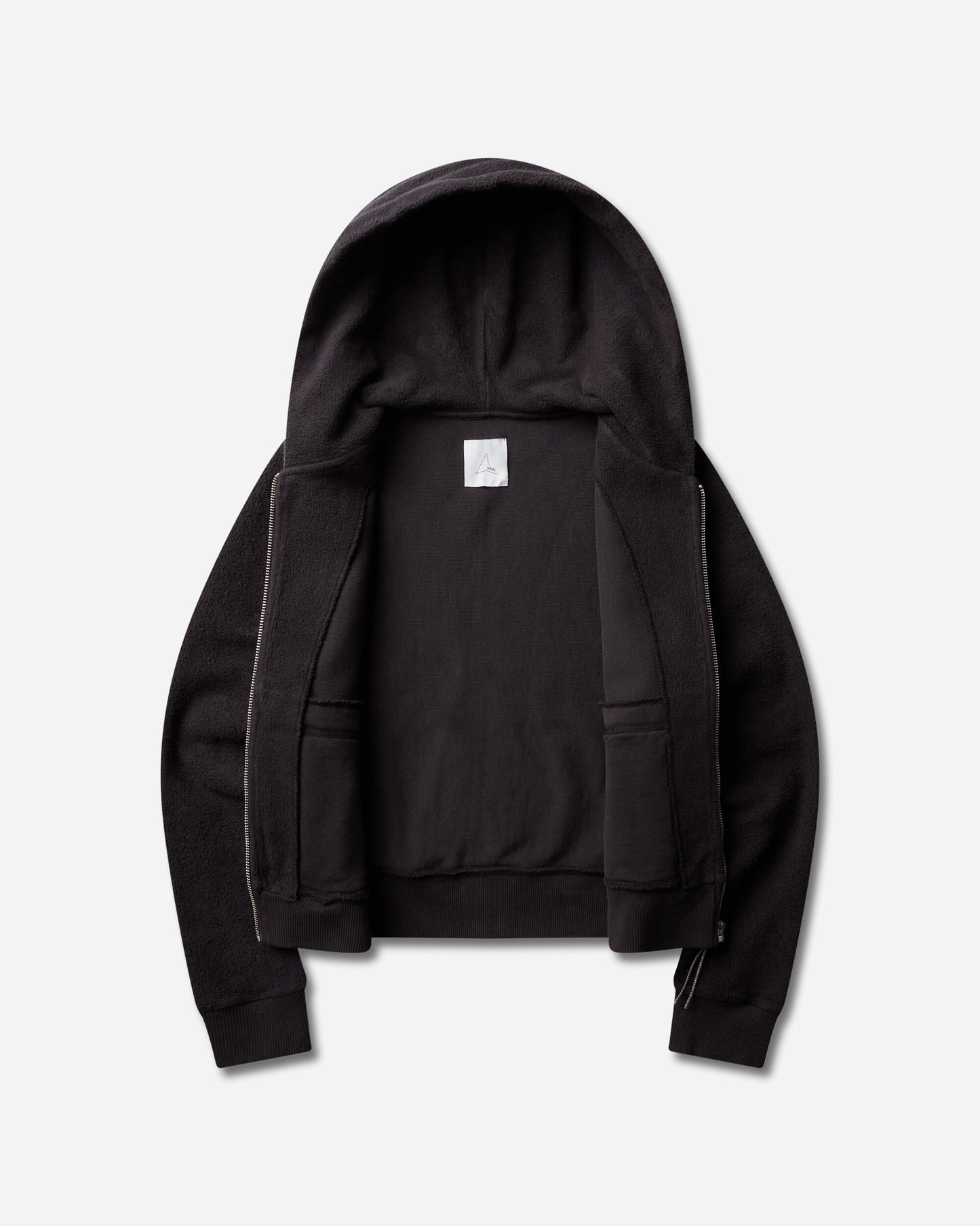 ROA Logo Inside Out Zip-Up Baby Hoodie Washed Black Sweatshirts Hoodies YBWW065JY20 BLK0020