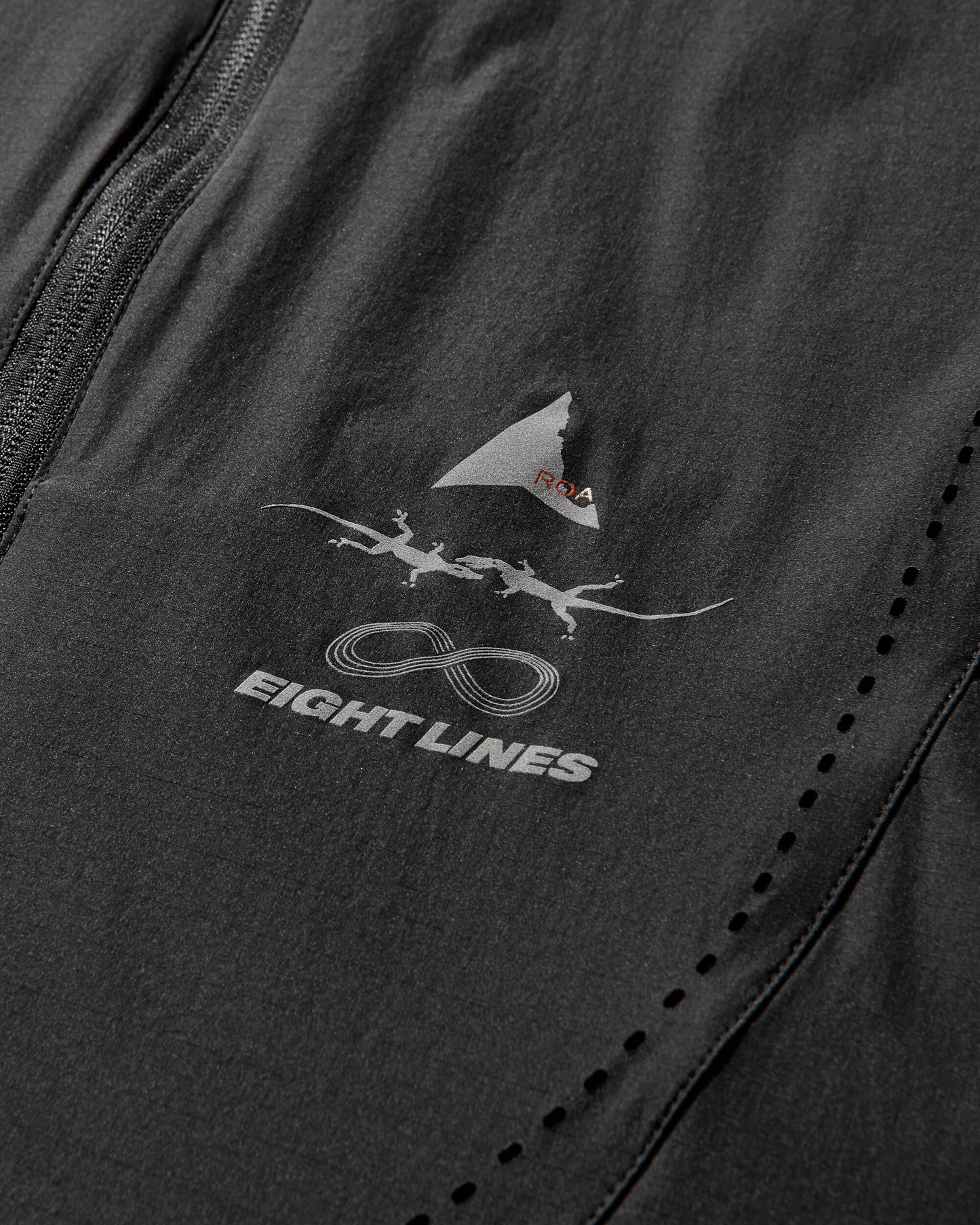 ROA Roa x Eightlines HUE Packable Wind Jacket Black Coats and Jackets Jackets YBUW048FA23 BLK0001