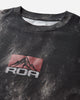 ROA Fuzzy Print Long Sleeve Fuzzy Brown T-Shirts Longsleeve YBUW051FA25 BRW0076