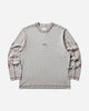 ROA Info Stitch Organic Long Sleeve Light Grey T-Shirts Longsleeve RBMW0543JY56 GRY0004