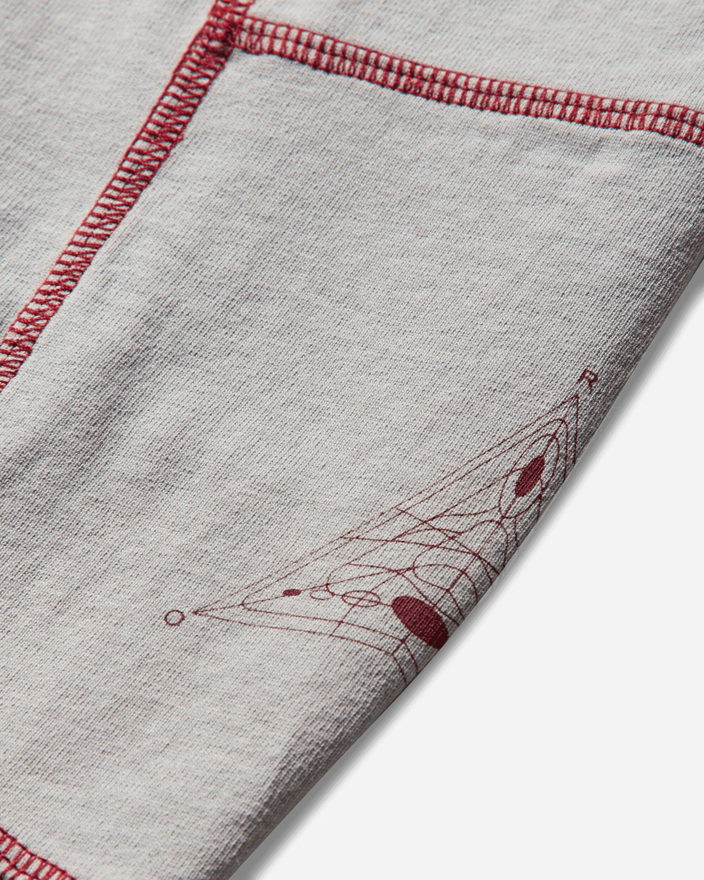 ROA Info Stitch Organic Long Sleeve Light Grey T-Shirts Longsleeve RBMW0543JY56 GRY0004