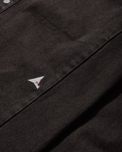 ROA Roa x Wrangler Lona Denim Shirt Dark Brown Shirts Longsleeve OBMW017FA11 BRW0003