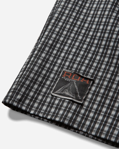 ROA Aair Floweave Printed Check Long Sleeve Hooded Shirt Anthracite Shirts Longsleeve Shirt YBMW016FA16 ANT0001