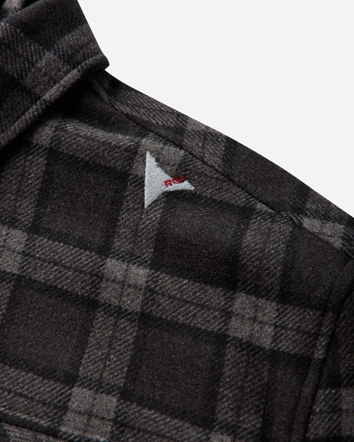 ROA Logger Wool Check Long Sleeve Shirt Anthracite Shirts Longsleeve Shirt YBMW0229FA179 ANT0001