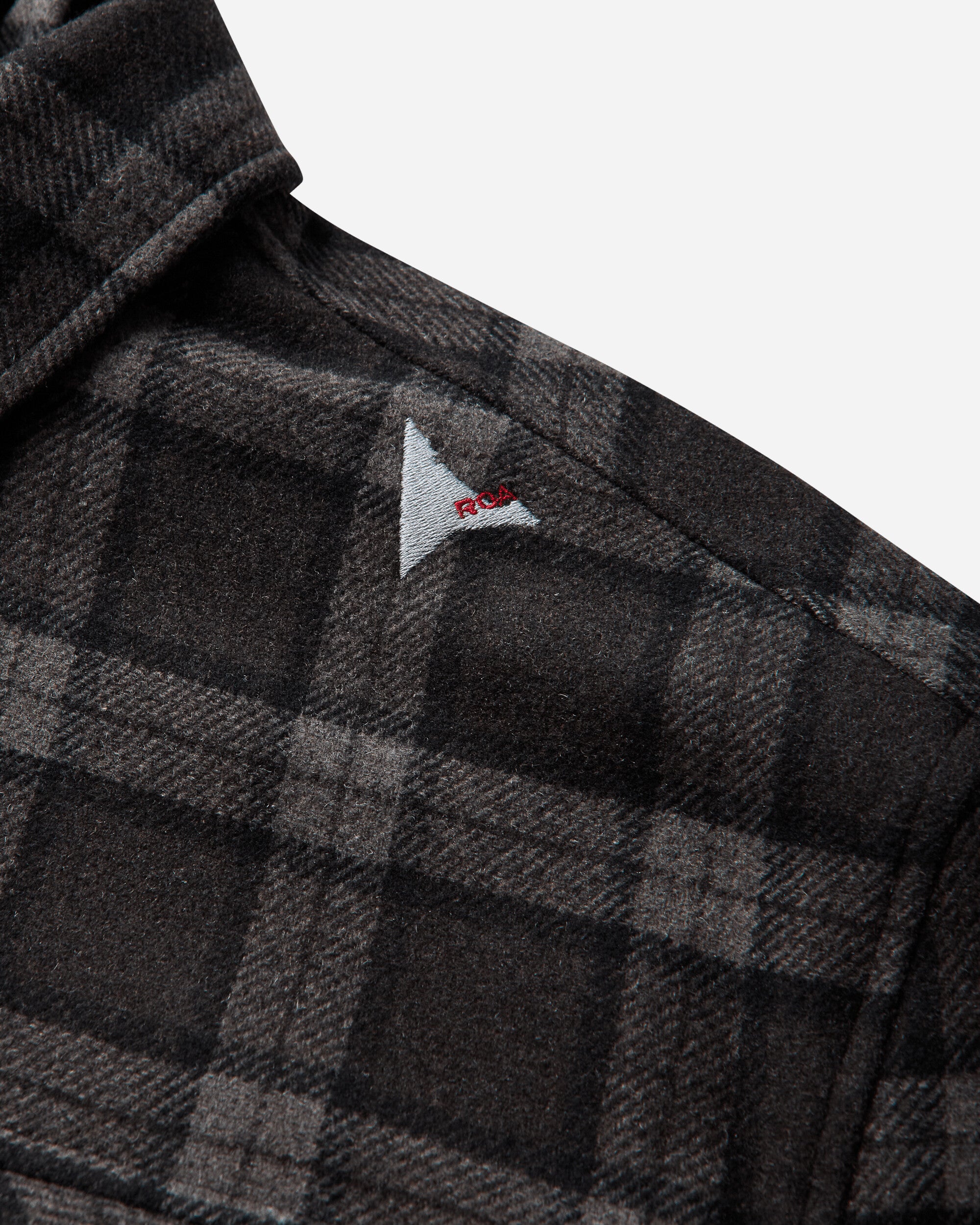 ROA Logger Wool Check Long Sleeve Shirt Anthracite Shirts Longsleeve Shirt YBMW0229FA179 ANT0001