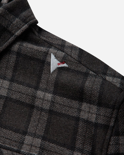 ROA Logger Wool Check Long Sleeve Shirt Anthracite Shirts Longsleeve Shirt YBMW0229FA179 ANT0001