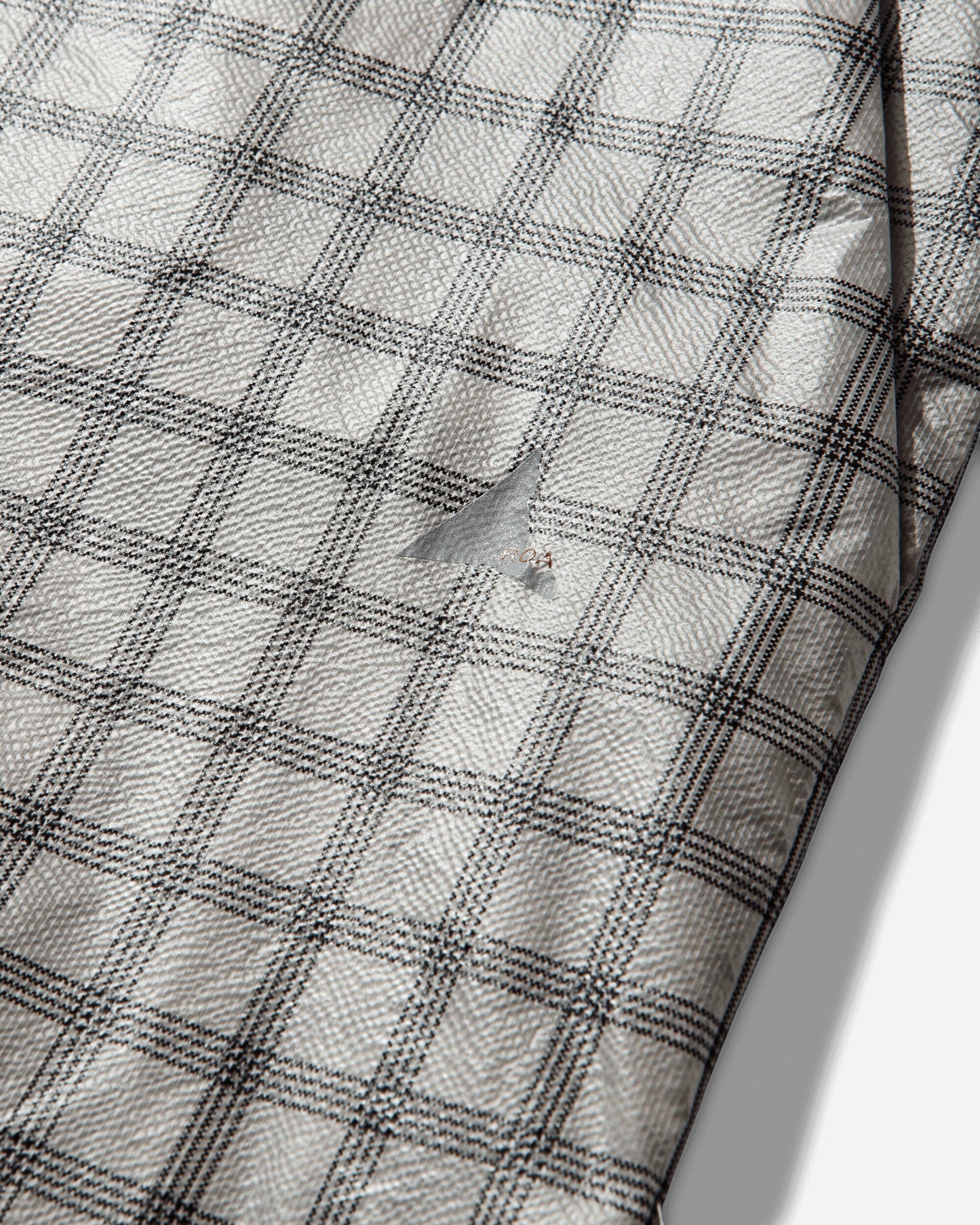 ROA Nia See Through Printed Check Mid Skirt White Skirts Midi YBWW033FA13 WTH0001