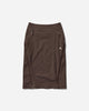 ROA Y Zip Skirt Dark Brown Skirts Midi RBWW019FA10 BRW0003