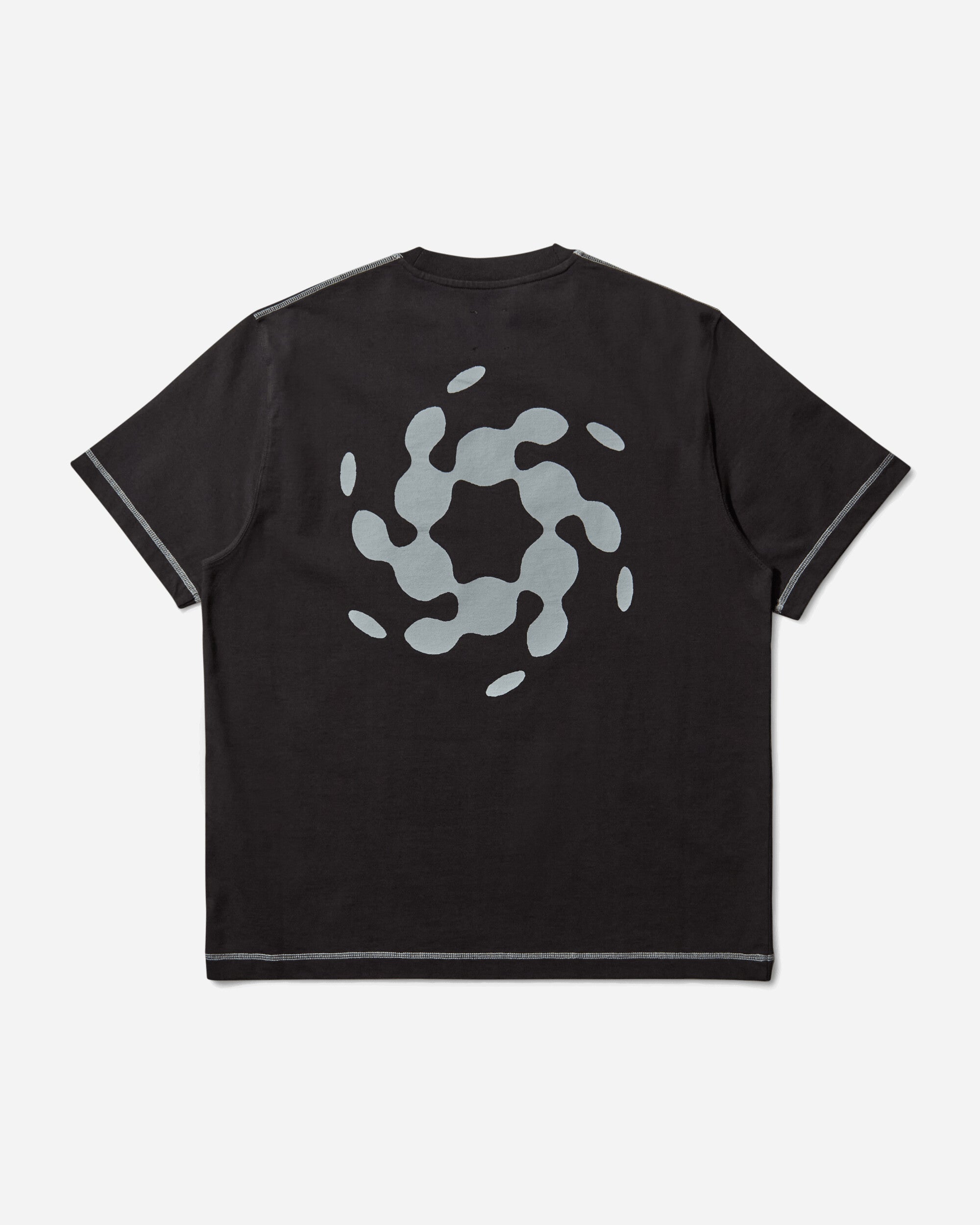 ROA Info Stitch Organic T Shirt Black T-Shirts Shortsleeve RBMW0545JY58 BLK0001