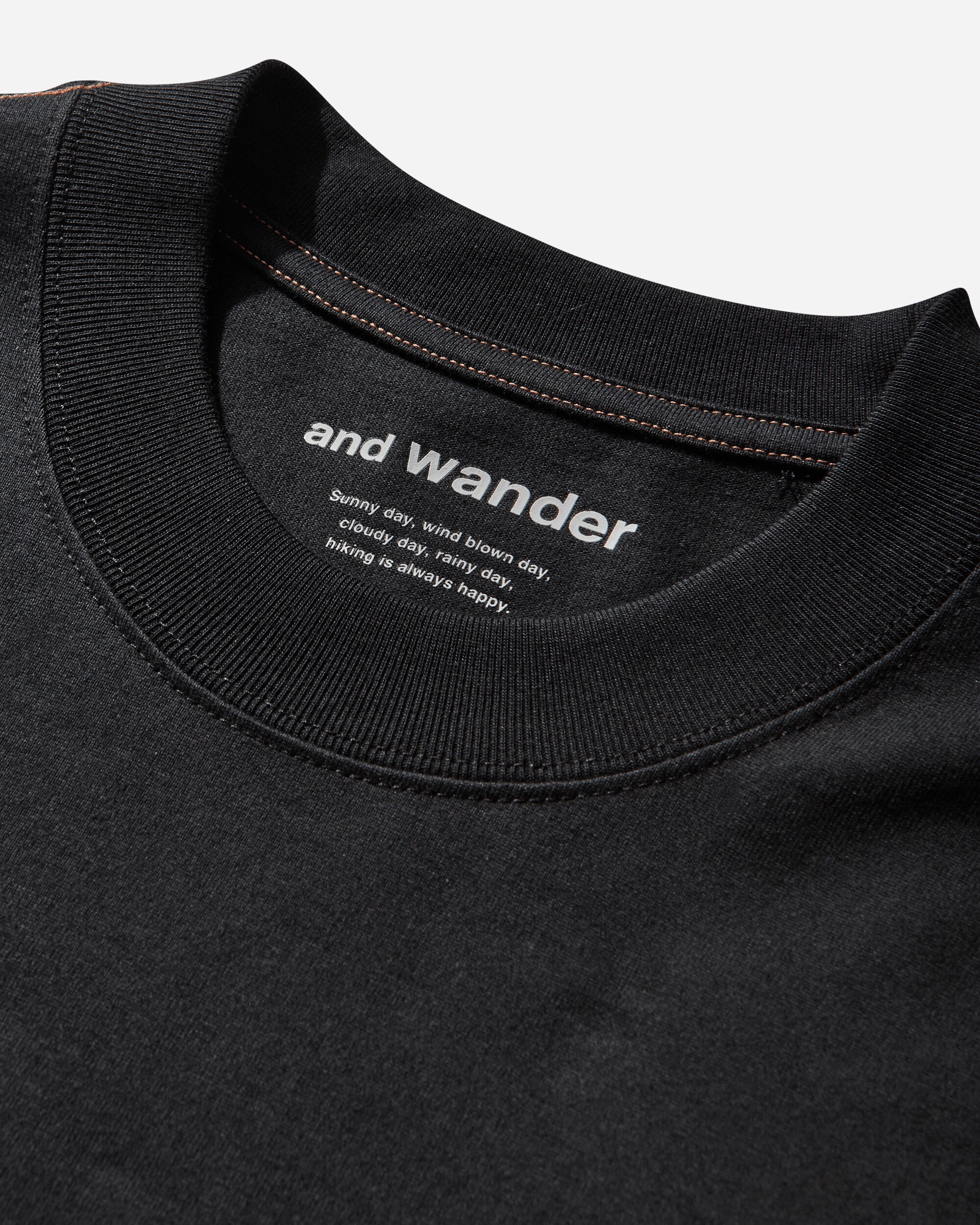 ROA R08 Roa × And Wander Logo Printed T Black T-Shirts Shortsleeve 5746184517SJ 010