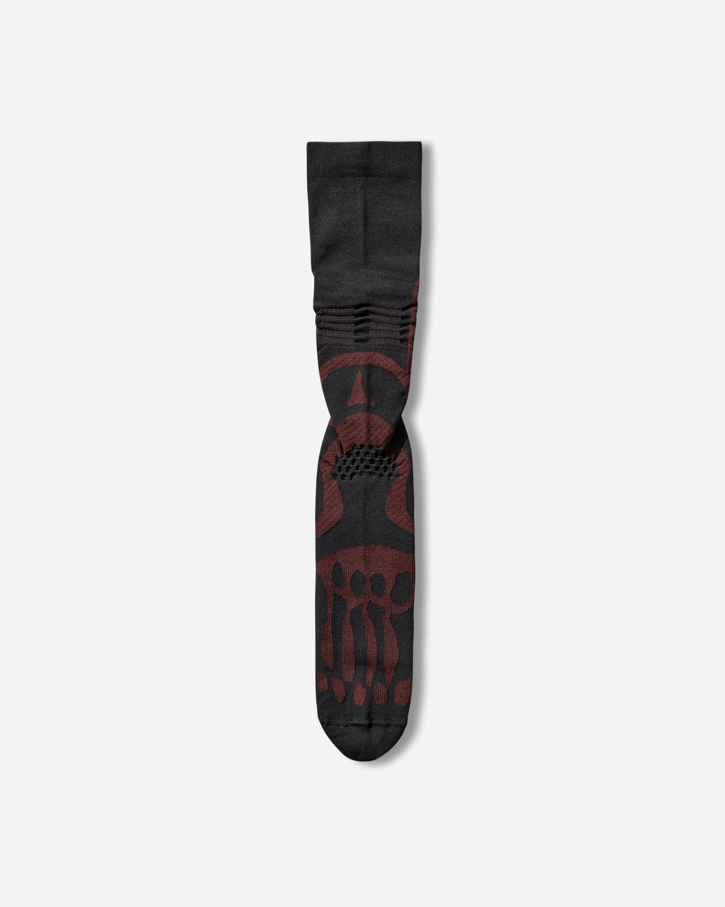 ROA Bones Logo Q-Skin Technical Socks Black Burgundy Underwear Socks YBUW005YA05 BLK0022