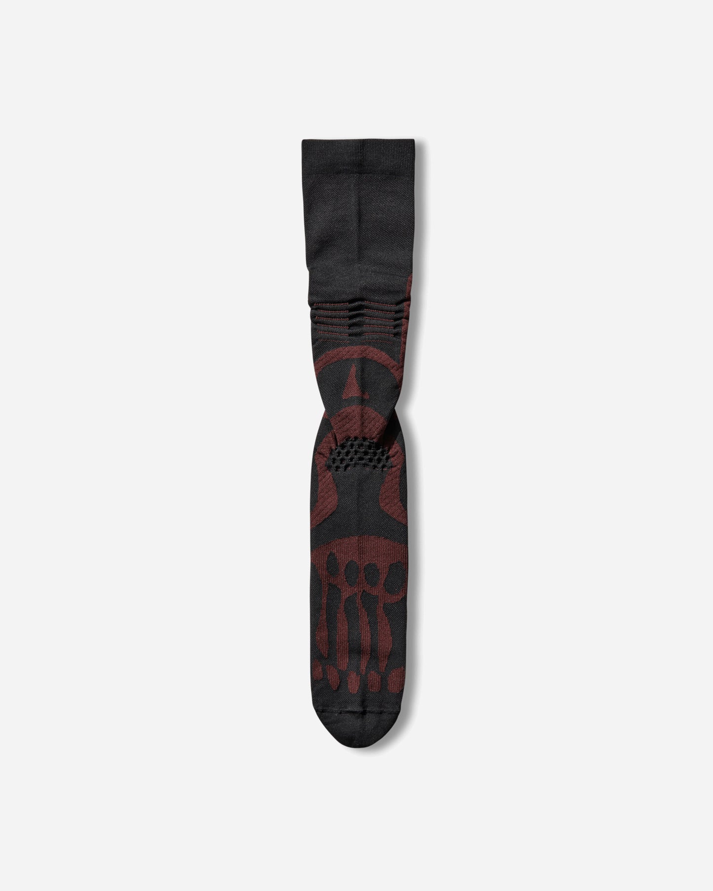 ROA Bones Logo Q-Skin Technical Socks Black Burgundy Underwear Socks YBUW005YA05 BLK0022