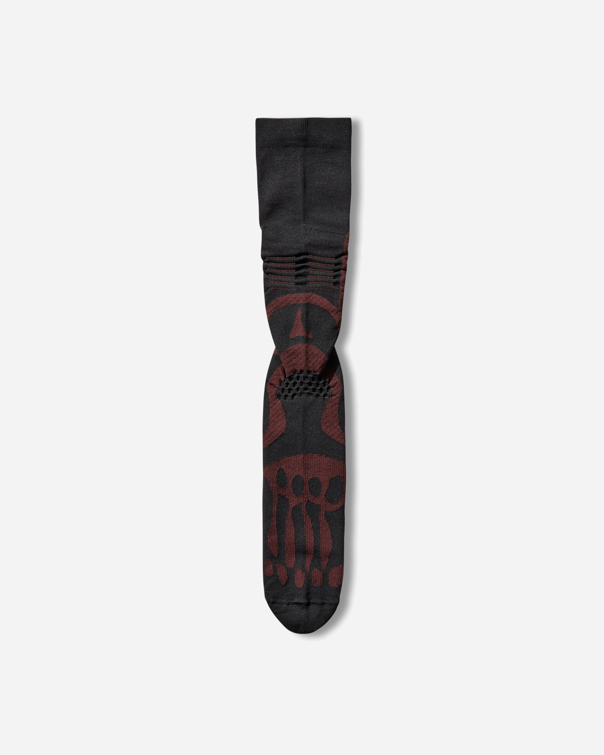 ROA Bones Logo Q-Skin Technical Socks Black Burgundy Underwear Socks YBUW005YA05 BLK0022