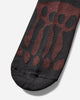 ROA Bones Logo Q-Skin Technical Socks Black Burgundy Underwear Socks YBUW005YA05 BLK0022