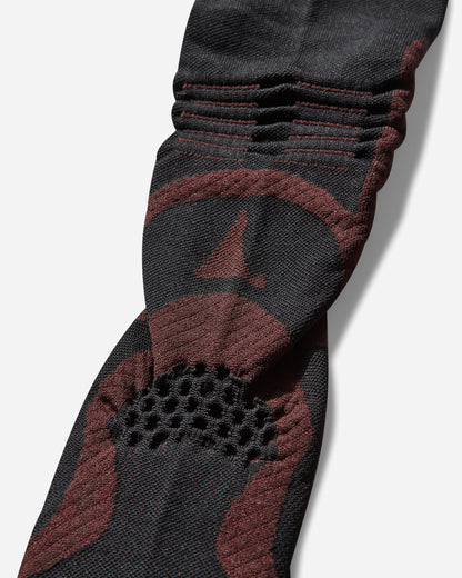 ROA Bones Logo Q-Skin Technical Socks Black Burgundy Underwear Socks YBUW005YA05 BLK0022