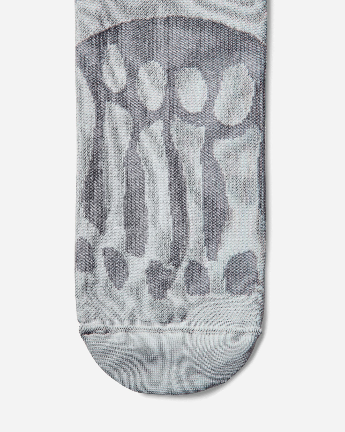 ROA Bones Logo Q Skin Technical Crew Socks Light Grey Underwear Socks YBUW003YA03 GRY0004
