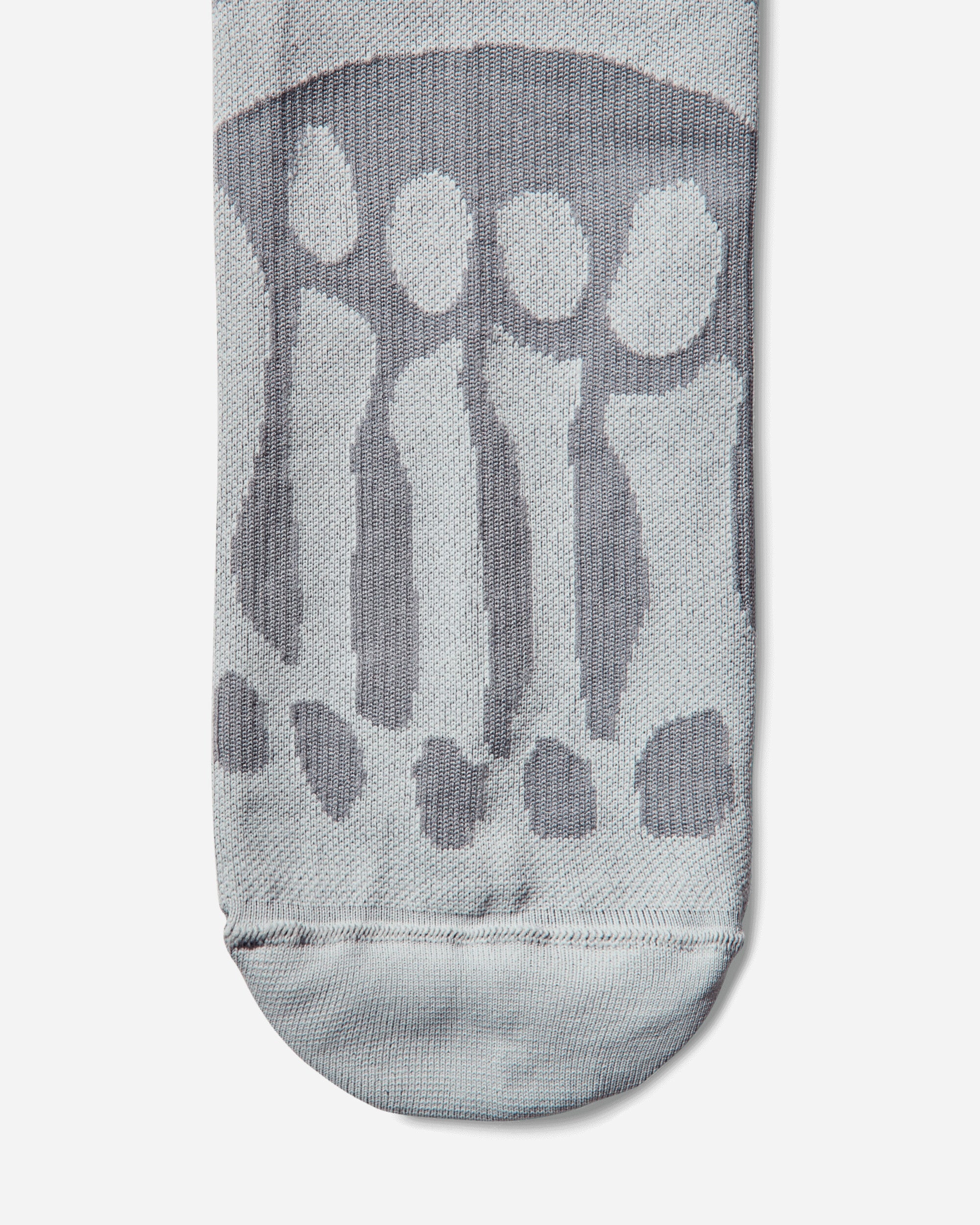 ROA Bones Logo Q Skin Technical Crew Socks Light Grey Underwear Socks YBUW003YA03 GRY0004