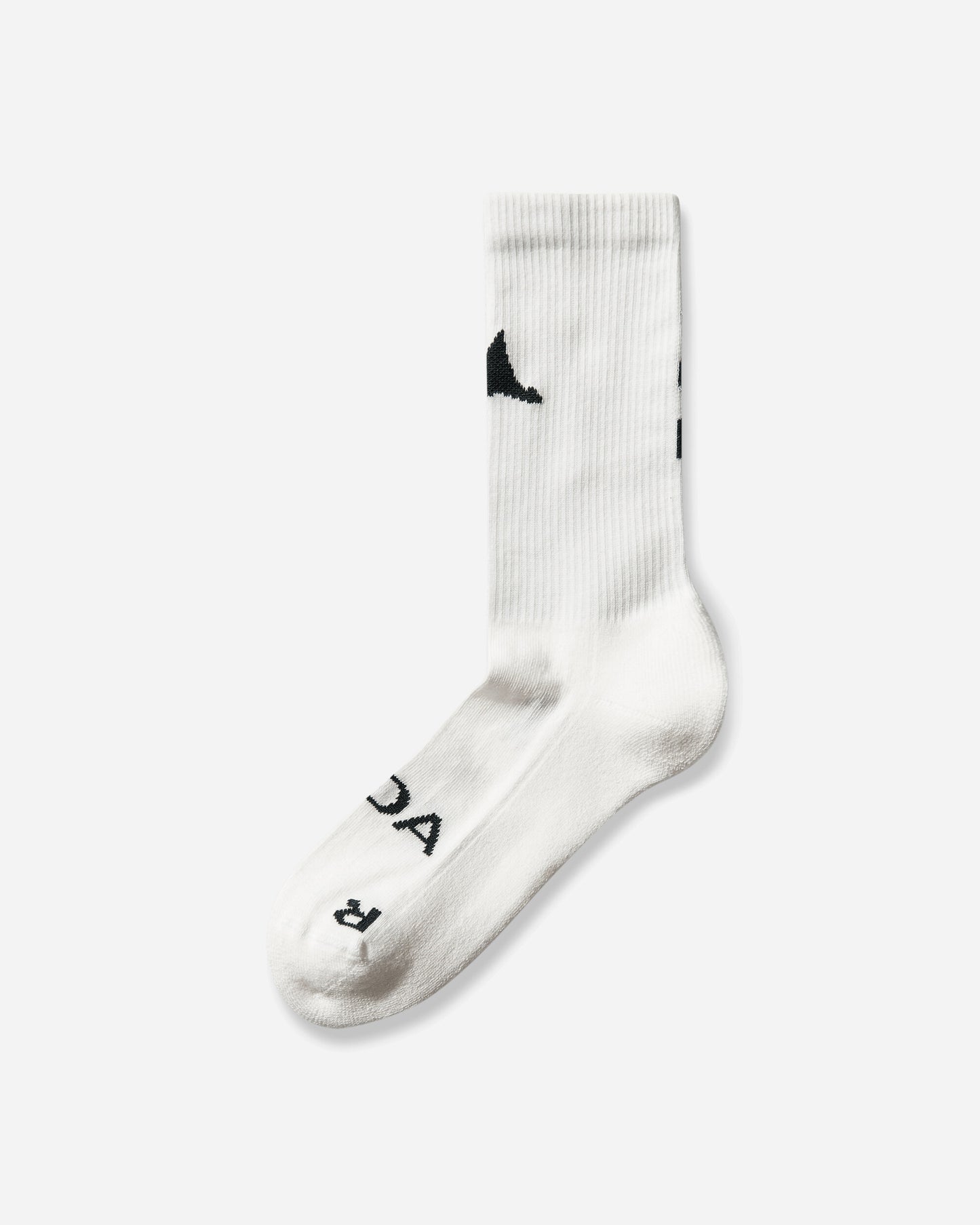 ROA Logo Biofil Socks White/Dark Green Underwear Socks YBUW087YA26 WTH0017