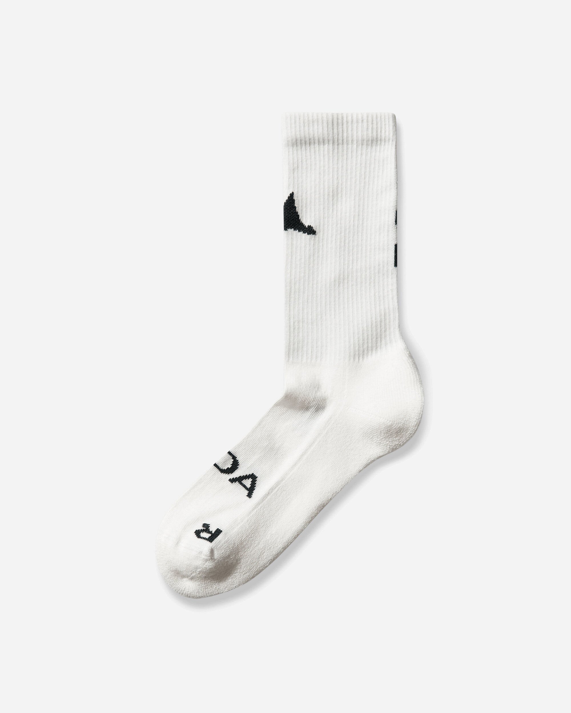ROA Logo Biofil Socks White/Dark Green Underwear Socks YBUW087YA26 WTH0017