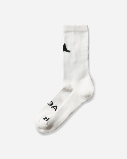 ROA Logo Biofil Socks White/Dark Green Underwear Socks YBUW087YA26 WTH0017