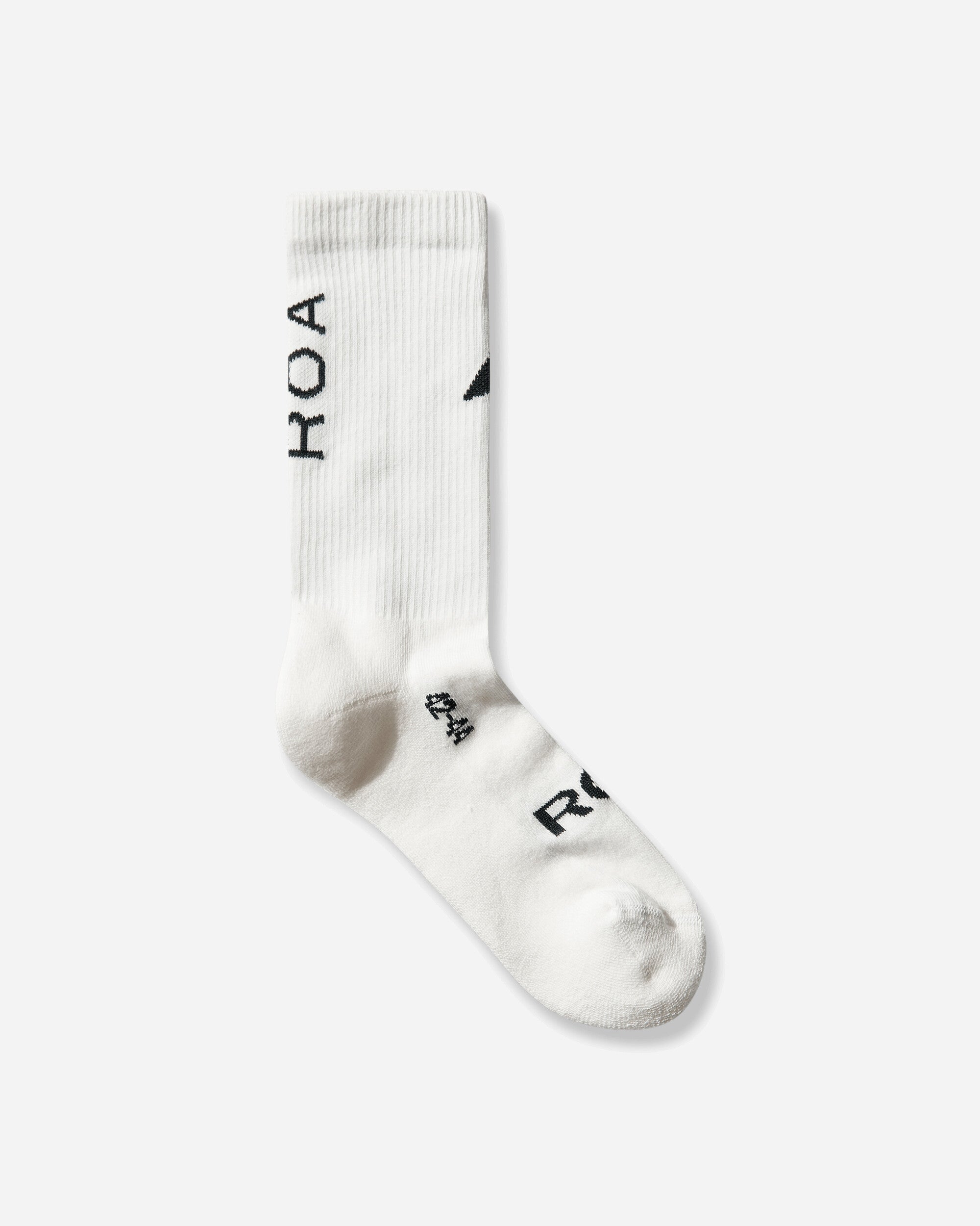 ROA Logo Biofil Socks White/Dark Green Underwear Socks YBUW087YA26 WTH0017