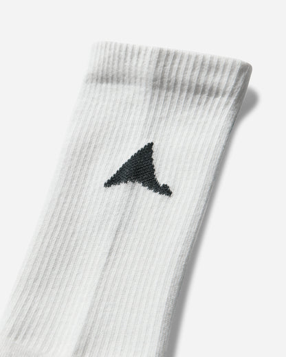 ROA Logo Biofil Socks White/Dark Green Underwear Socks YBUW087YA26 WTH0017