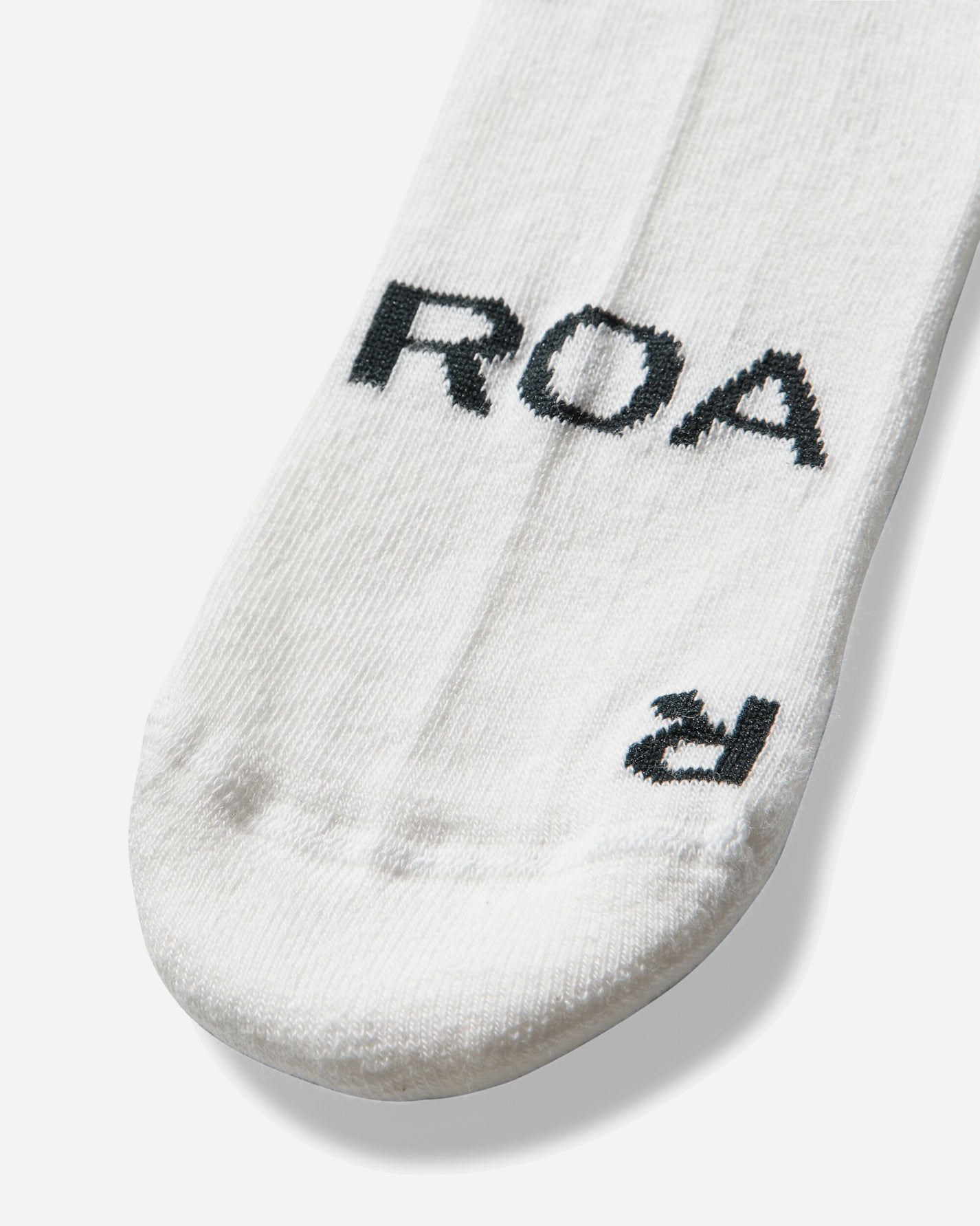 ROA Logo Biofil Socks White/Dark Green Underwear Socks YBUW087YA26 WTH0017