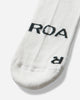ROA Logo Biofil Socks White/Dark Green Underwear Socks YBUW087YA26 WTH0017