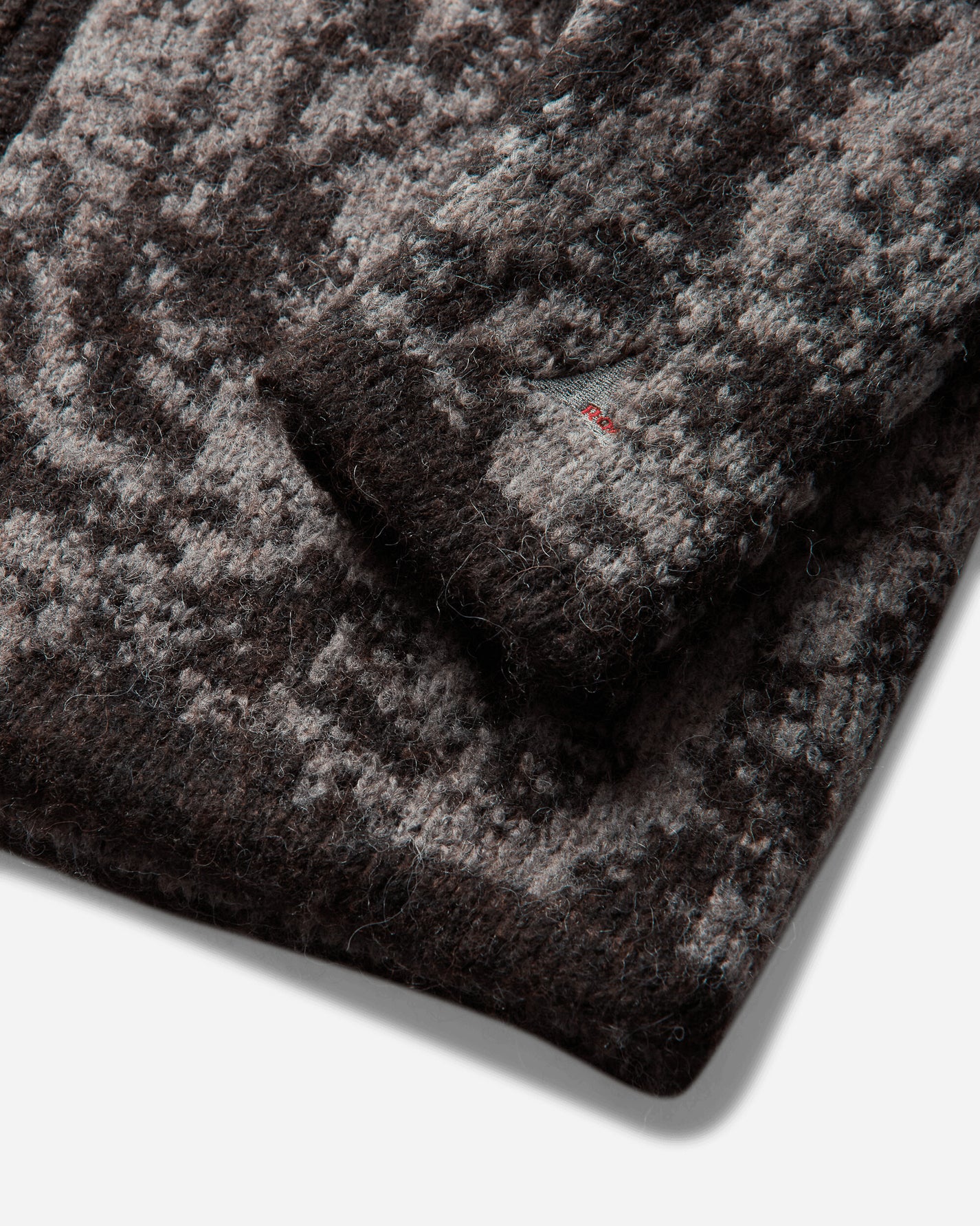ROA Shrub Felted Knit Zip Up Fuzzy Brown Knitwears Sweaters YBUW068YA24 BRW0076