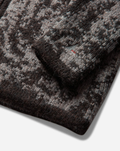 ROA Shrub Felted Knit Zip Up Fuzzy Brown Knitwears Sweaters YBUW068YA24 BRW0076